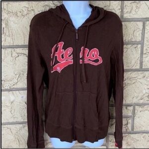 Aero Aeropostale Logo zipper Sweater Brown Pink
Med Y2K 90’s Retro oversized